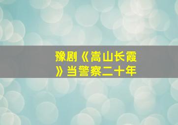 豫剧《嵩山长霞》当警察二十年