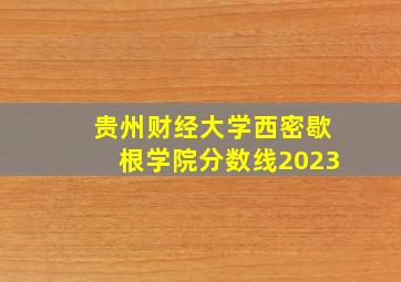 贵州财经大学西密歇根学院分数线2023