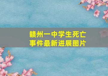 赣州一中学生死亡事件最新进展图片