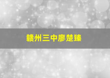 赣州三中廖楚臻