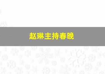 赵琳主持春晚