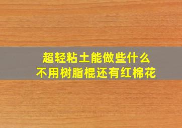 超轻粘土能做些什么不用树脂棍还有红棉花