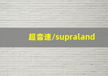 超音速/supraland