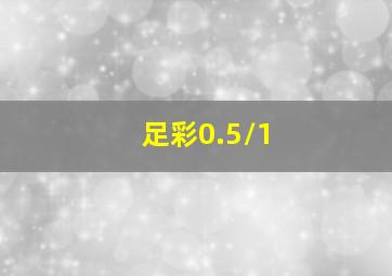 足彩0.5/1