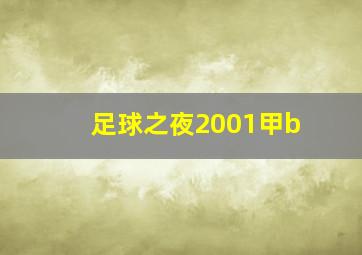 足球之夜2001甲b