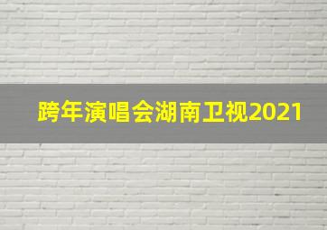 跨年演唱会湖南卫视2021