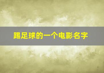 踢足球的一个电影名字