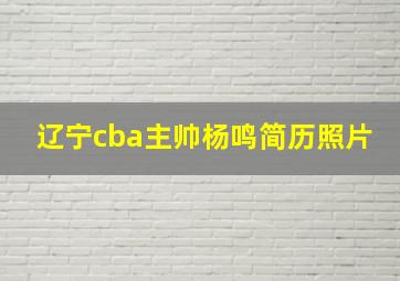 辽宁cba主帅杨鸣简历照片