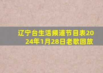 辽宁台生活频道节目表2024年1月28日老歌回放