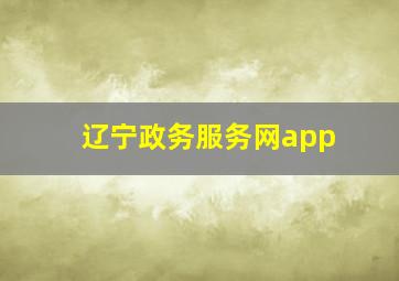 辽宁政务服务网app