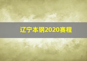 辽宁本钢2020赛程