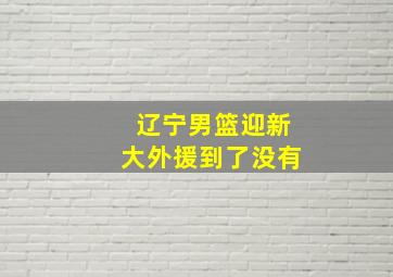 辽宁男篮迎新大外援到了没有