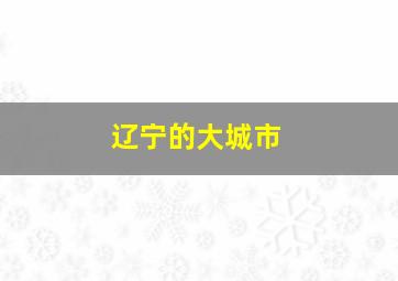 辽宁的大城市