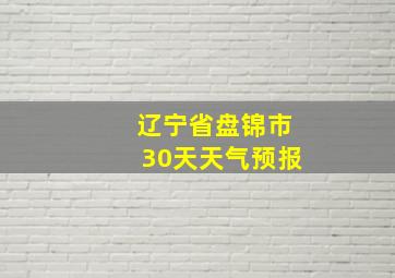 辽宁省盘锦市30天天气预报