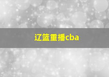 辽篮重播cba