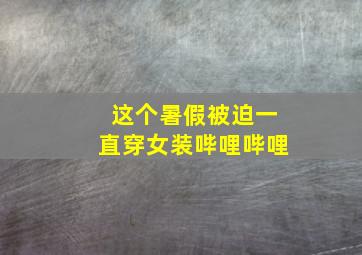 这个暑假被迫一直穿女装哔哩哔哩