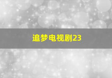 追梦电视剧23