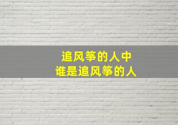 追风筝的人中谁是追风筝的人