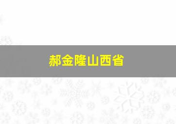 郝金隆山西省