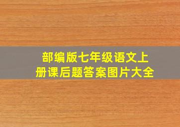 部编版七年级语文上册课后题答案图片大全