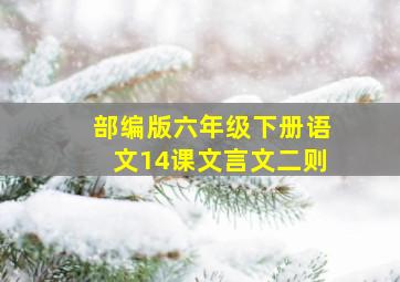 部编版六年级下册语文14课文言文二则