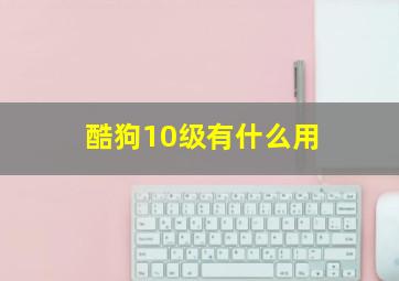 酷狗10级有什么用