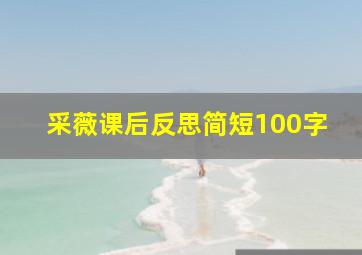 采薇课后反思简短100字