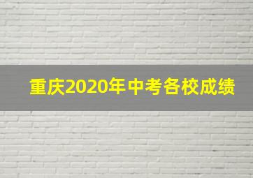 重庆2020年中考各校成绩