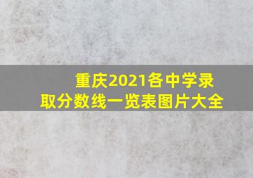 重庆2021各中学录取分数线一览表图片大全