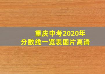 重庆中考2020年分数线一览表图片高清