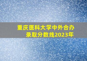 重庆医科大学中外合办录取分数线2023年