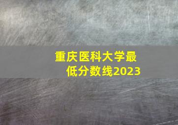 重庆医科大学最低分数线2023