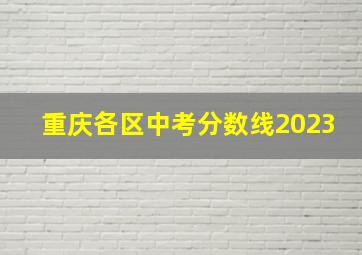 重庆各区中考分数线2023