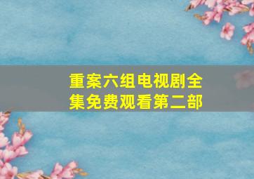 重案六组电视剧全集免费观看第二部