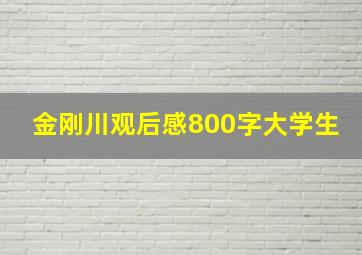 金刚川观后感800字大学生