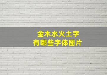 金木水火土字有哪些字体图片