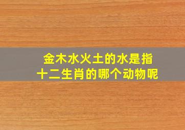 金木水火土的水是指十二生肖的哪个动物呢