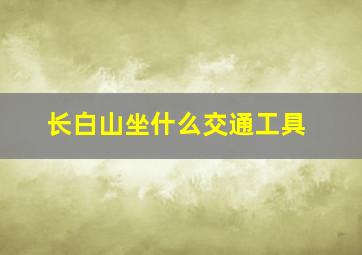 长白山坐什么交通工具