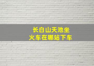 长白山天池坐火车在哪站下车