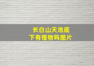 长白山天池底下有怪物吗图片