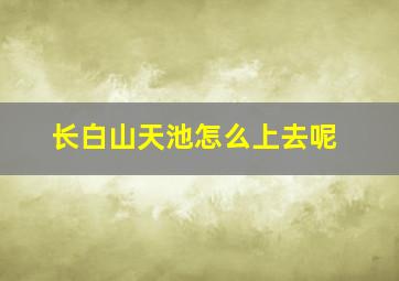 长白山天池怎么上去呢