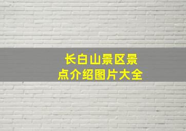 长白山景区景点介绍图片大全