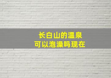 长白山的温泉可以泡澡吗现在