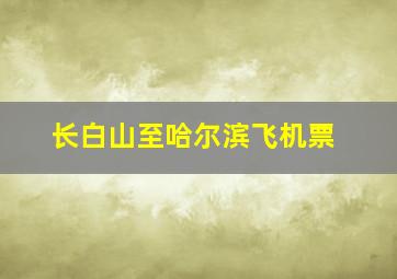 长白山至哈尔滨飞机票