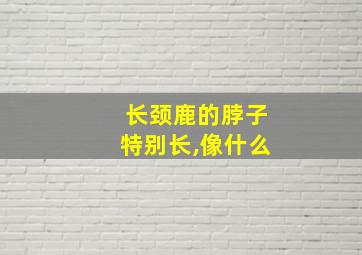 长颈鹿的脖子特别长,像什么