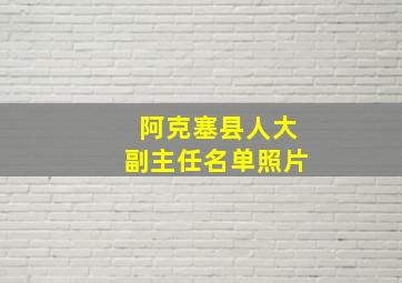 阿克塞县人大副主任名单照片