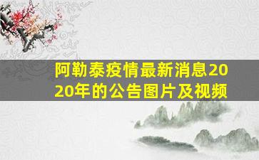 阿勒泰疫情最新消息2020年的公告图片及视频