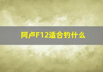 阿卢F12适合钓什么