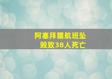 阿塞拜疆航班坠毁致38人死亡