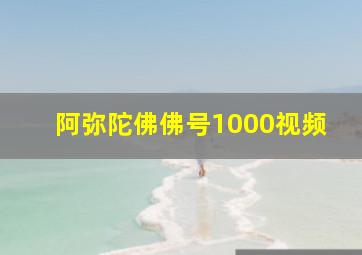 阿弥陀佛佛号1000视频